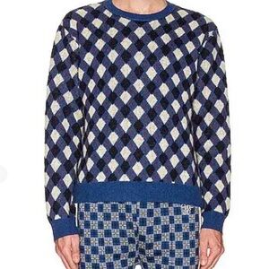 Wales Bonner Williams Argyle Knit Sweater